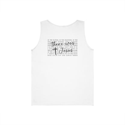 Faith Cross Tank Top with “There Was Jesus” Back Text