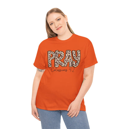 Pray Leopard Tee "Colossians 4:2"