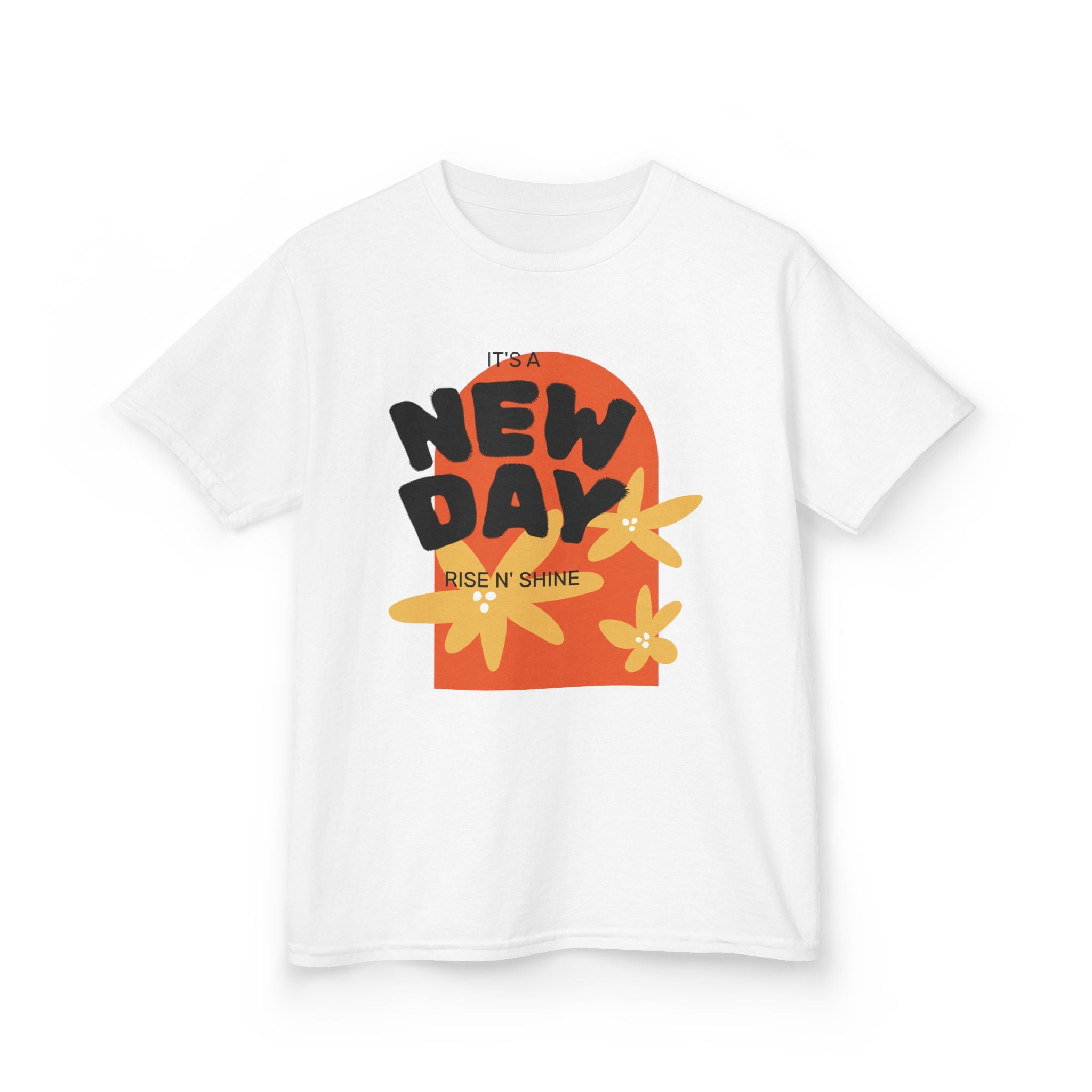 Kids Tee — "New Day" Sunshine Floral Graphic