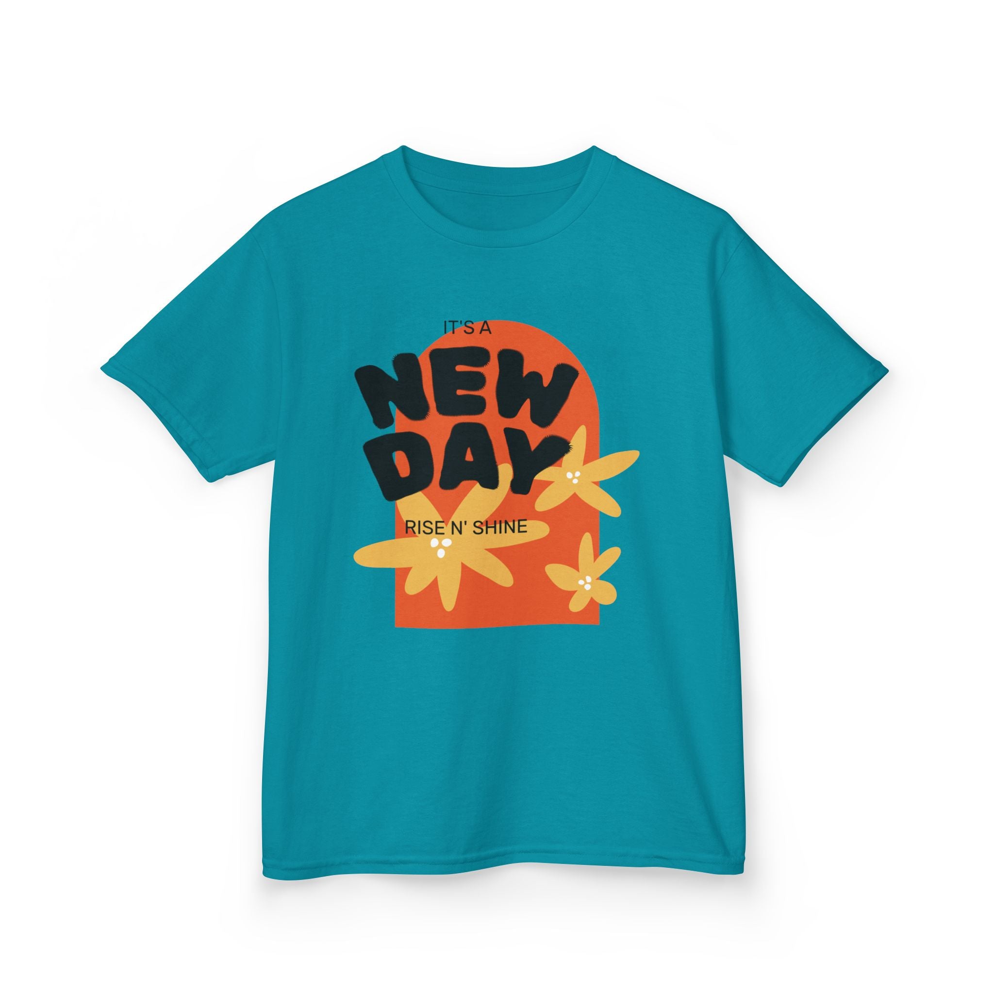 Kids Tee — "New Day" Sunshine Floral Graphic