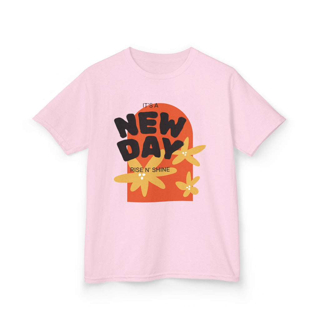 Kids Tee — "New Day" Sunshine Floral Graphic