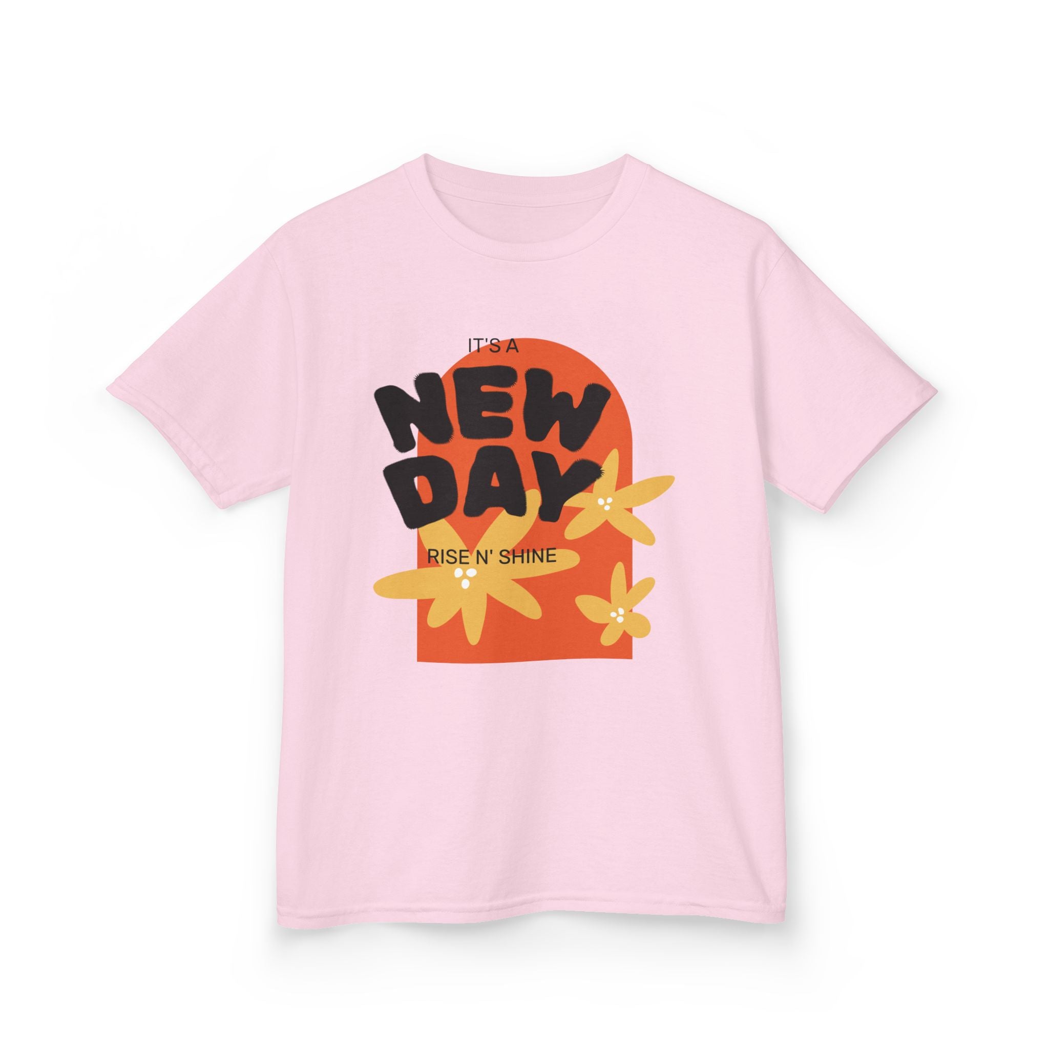 Kids Tee — "New Day" Sunshine Floral Graphic