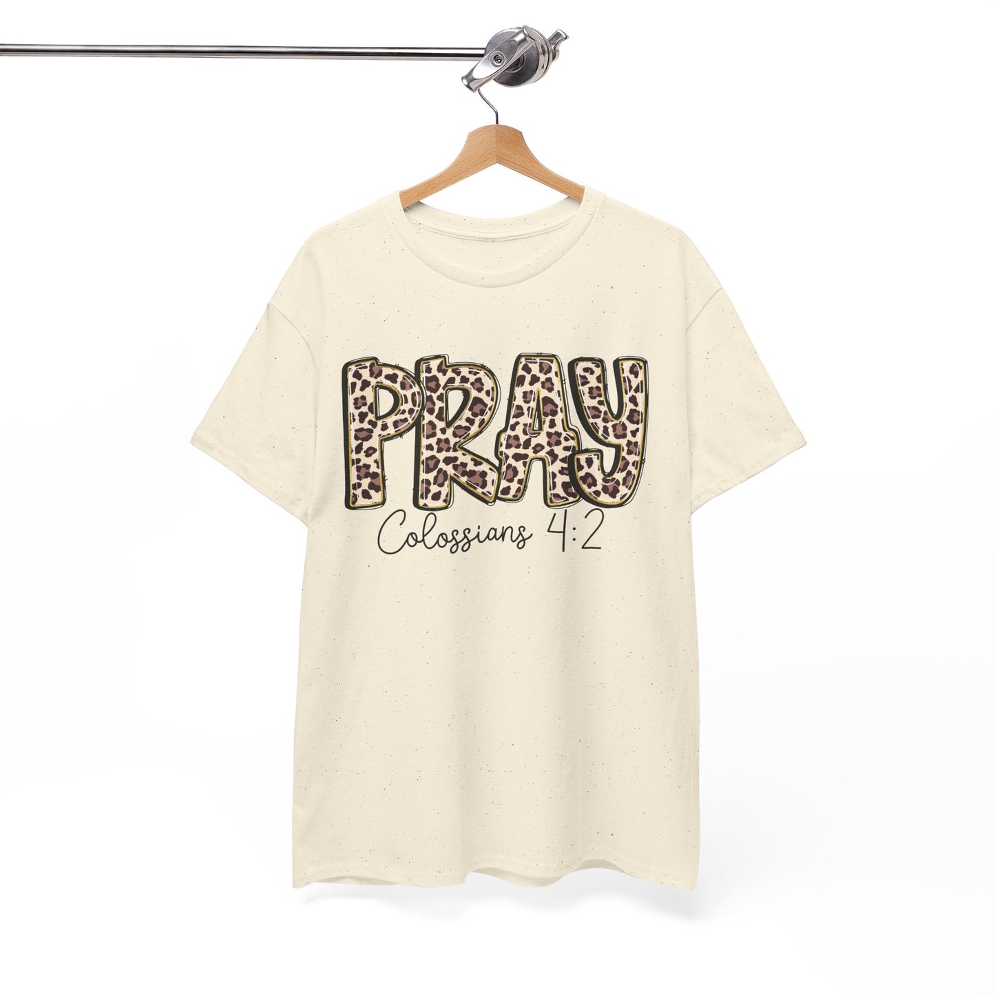 Pray Leopard Tee "Colossians 4:2"