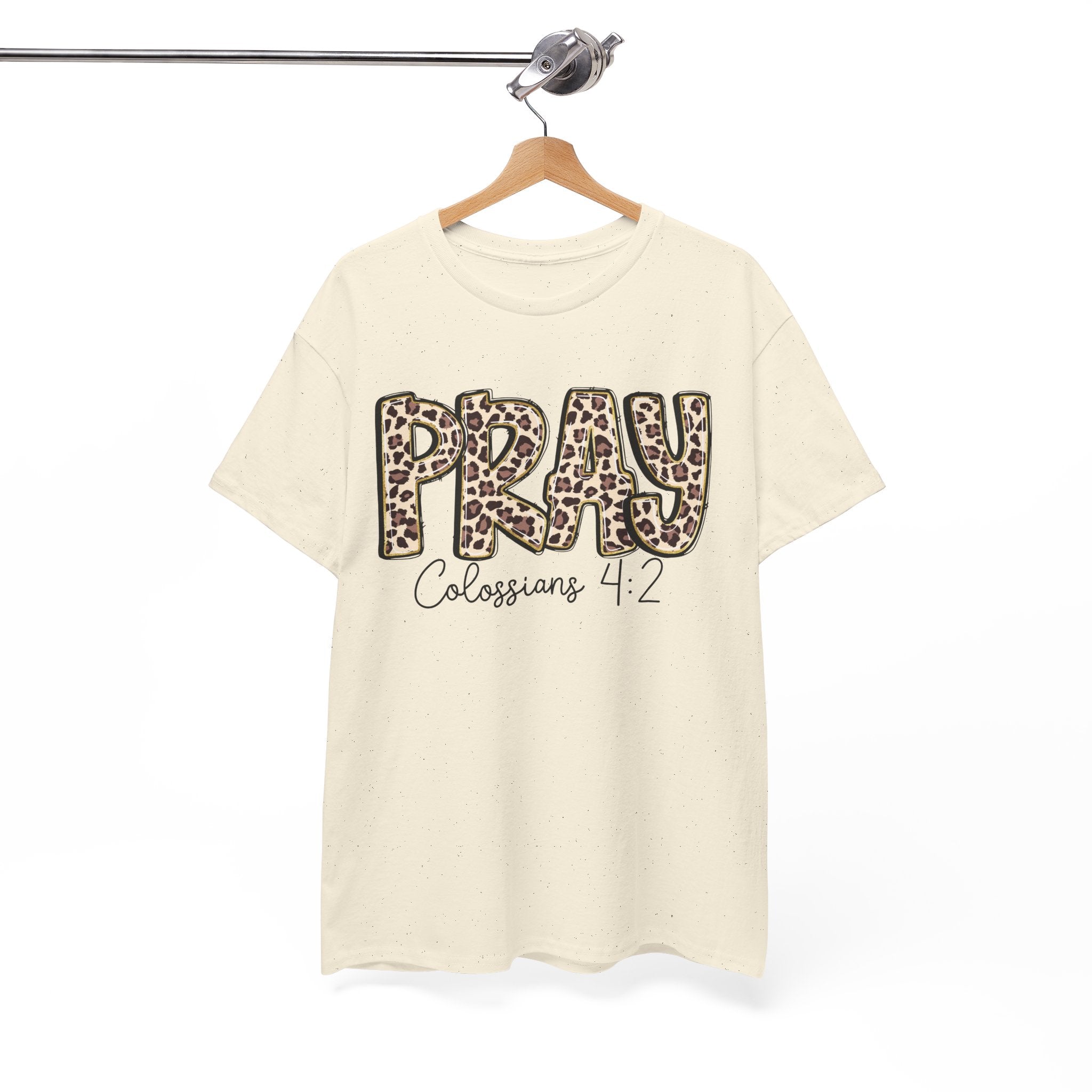 Pray Leopard Tee "Colossians 4:2"