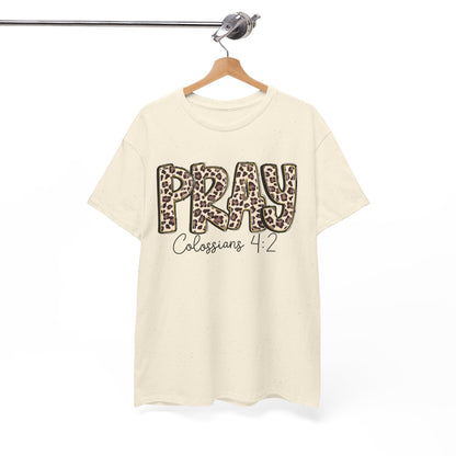 Pray Leopard Tee "Colossians 4:2"