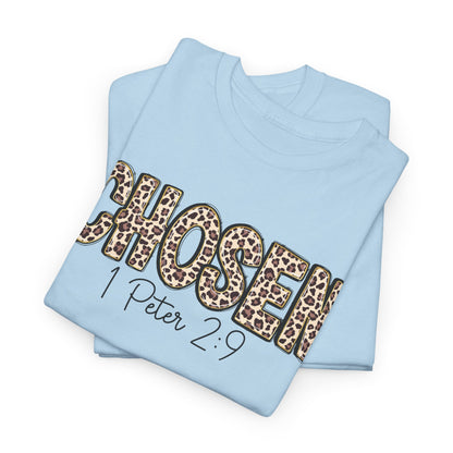 Chosen Leopard Tee “Chosen” 1 Peter 2:9 Faith T-Shirt
