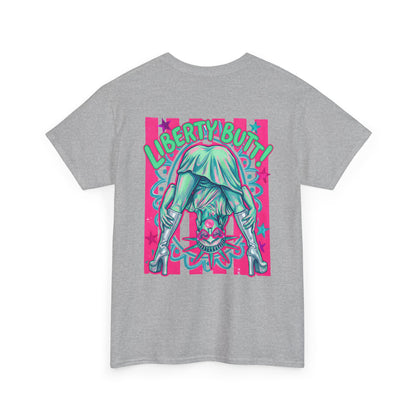 Neon Statue of Liberty 'Guess What? Liberty Butt' Retro Punk T-Shirt