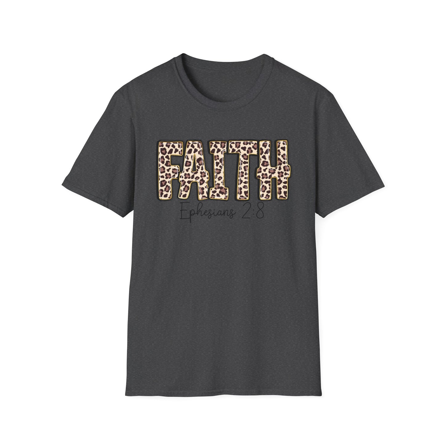 Faith Leopard Scripture "Ephesians 2:8" Christian shirt
