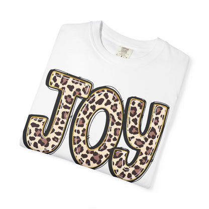Joy Leopard Print - John 16:22 Christian Tee