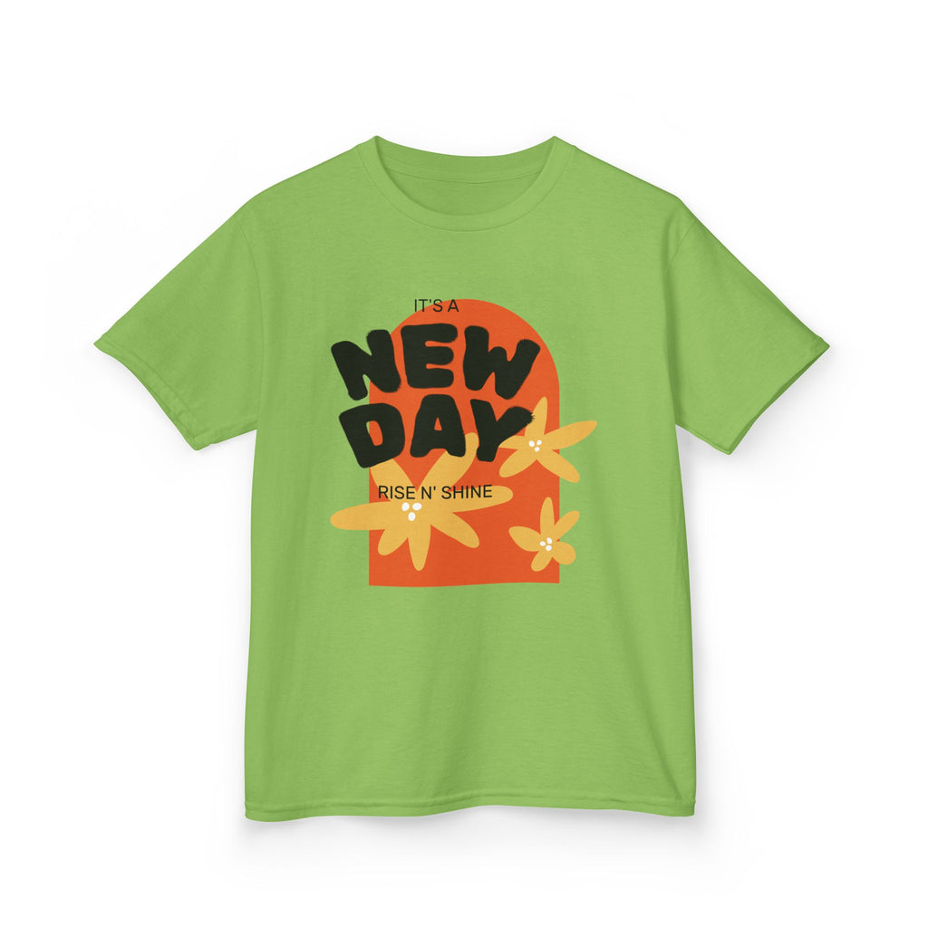 Kids Tee — "New Day" Sunshine Floral Graphic