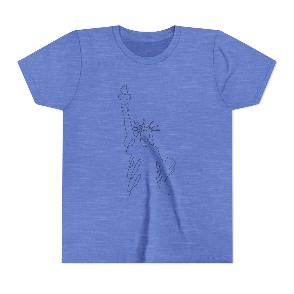 Youth Tee  Minimal Line Statue of Liberty