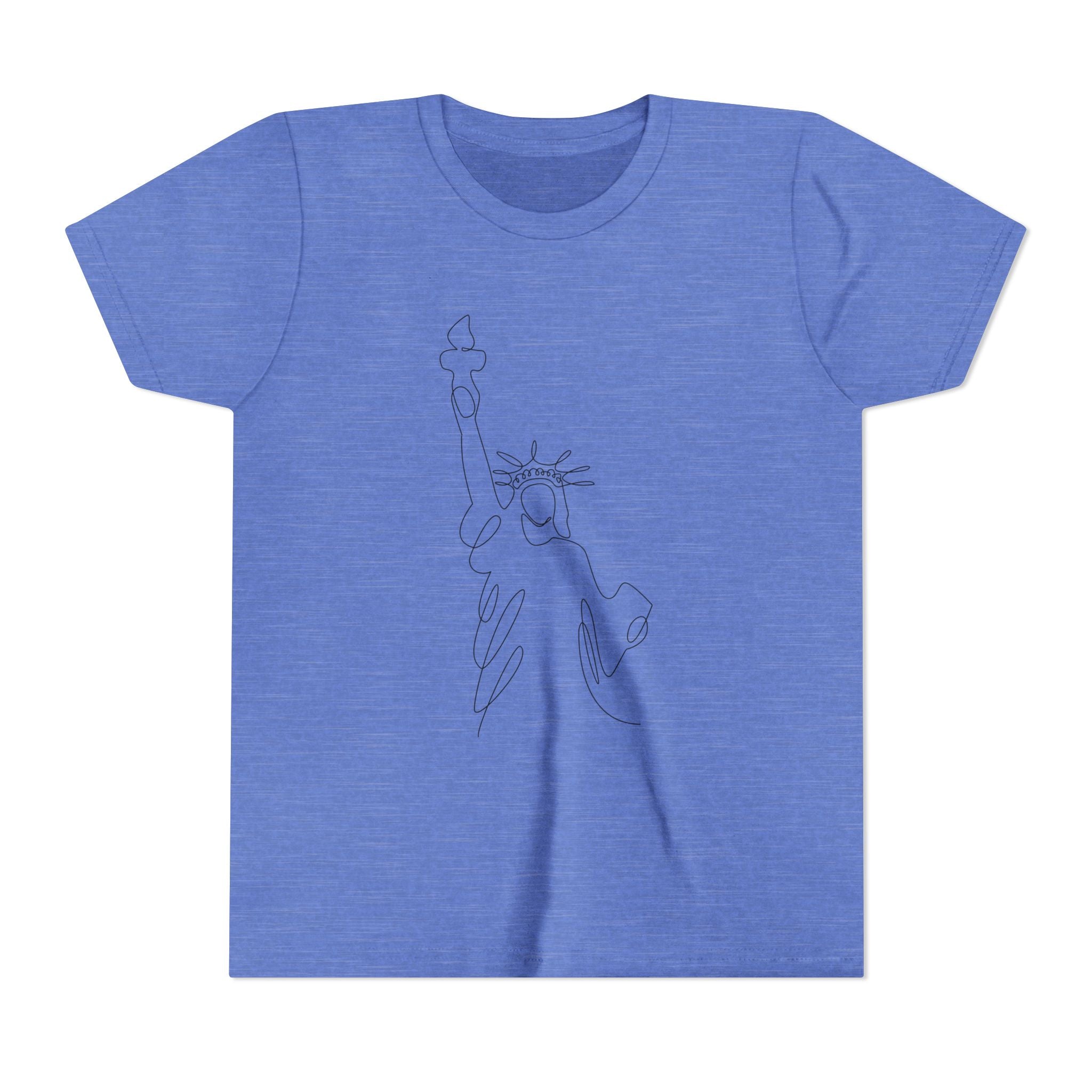 Youth Tee  Minimal Line Statue of Liberty