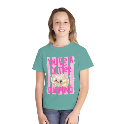 Youth Glitter Dumpling Tee — “You’re a Glitter Dumpling”